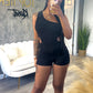 Main Event Romper - Black